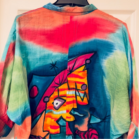 Dilemma Shirt Womens Art to Wear New York Fashion Oversized Abstract One Size - Picture 9 of 16